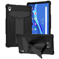 For Lenovo Tab M10 HD 2nd Gen TB-X306X T-shaped Bracket Shockproof PC + Silicone Flat Protective Case