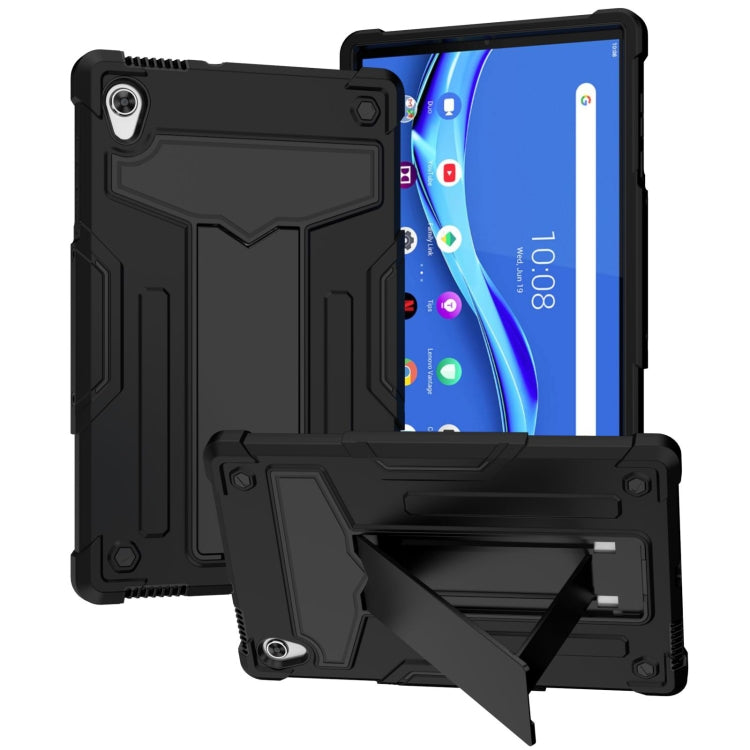 For Lenovo Tab P11 (Tab-J606F) T-shaped Bracket Shockproof PC + Silicone Flat Protective Case