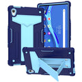 For Lenovo Tab M10 HD 2nd Gen TB-X306X T-shaped Bracket Shockproof PC + Silicone Flat Protective Case