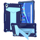 For Lenovo Tab M10 HD 2nd Gen TB-X306X T-shaped Bracket Shockproof PC + Silicone Flat Protective Case