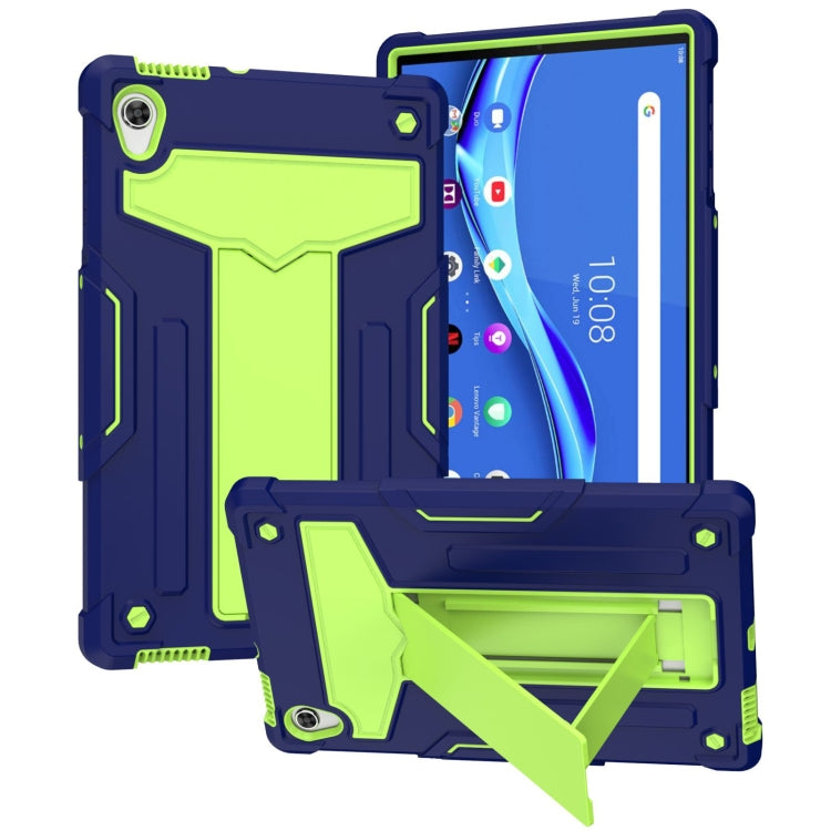 For Lenovo Tab P11 (Tab-J606F) T-shaped Bracket Shockproof PC + Silicone Flat Protective Case