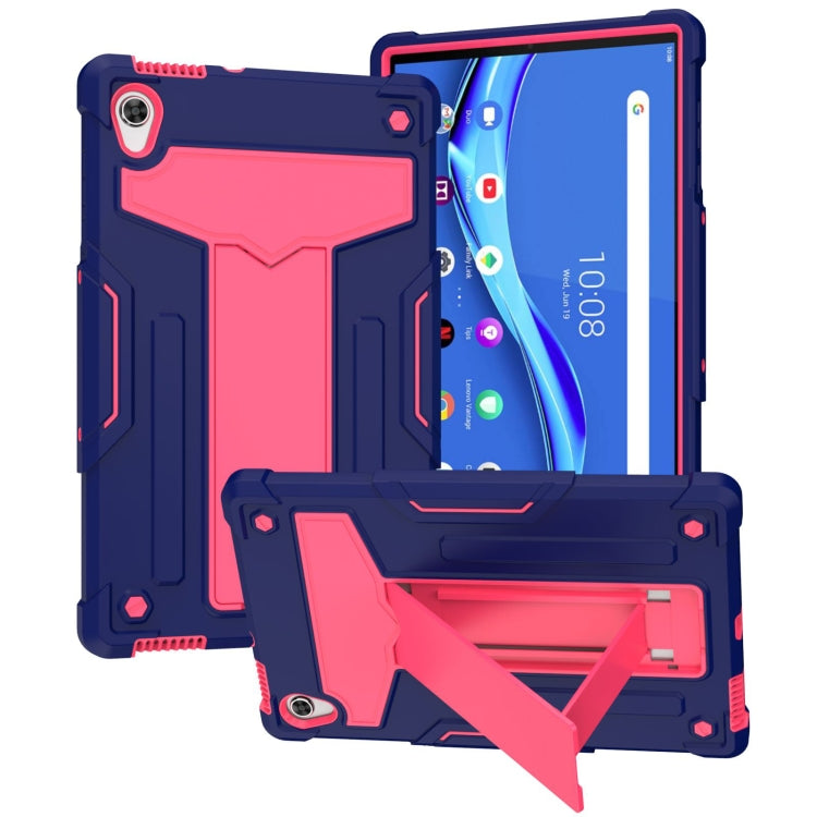 For Lenovo Tab P11 (Tab-J606F) T-shaped Bracket Shockproof PC + Silicone Flat Protective Case