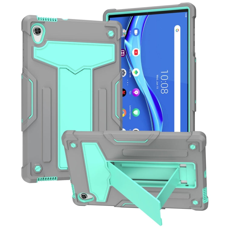 For Lenovo Tab P11 (Tab-J606F) T-shaped Bracket Shockproof PC + Silicone Flat Protective Case