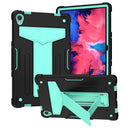 For Lenovo Tab M10 HD 2nd Gen TB-X306X T-shaped Bracket Shockproof PC + Silicone Flat Protective Case
