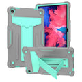 For Lenovo Tab P11 (Tab-J606F) T-shaped Bracket Shockproof PC + Silicone Flat Protective Case