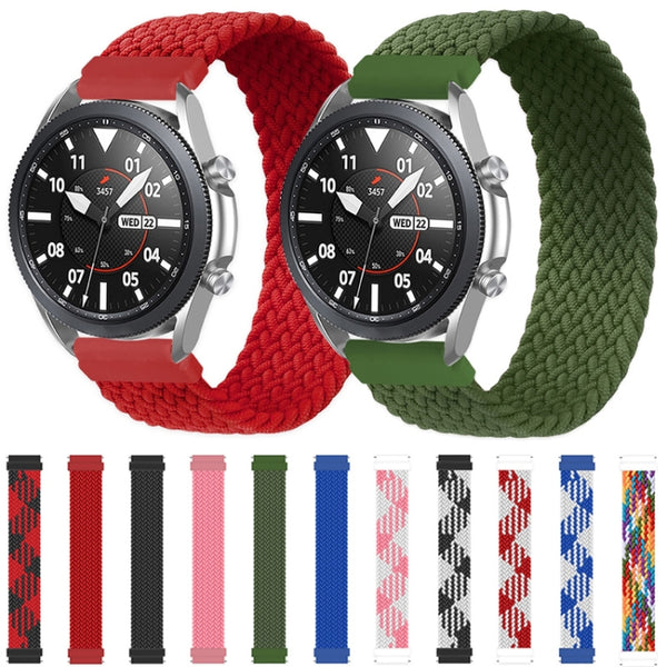 For Samsung Galaxy Watch 3 45mm Adjustable Nylon Braided Replacement Watchband