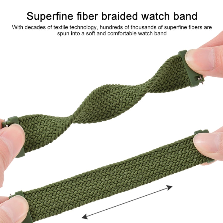 For Samsung Galaxy Watch 3 45mm Adjustable Nylon Braided Replacement Strap Watchband, Series 3