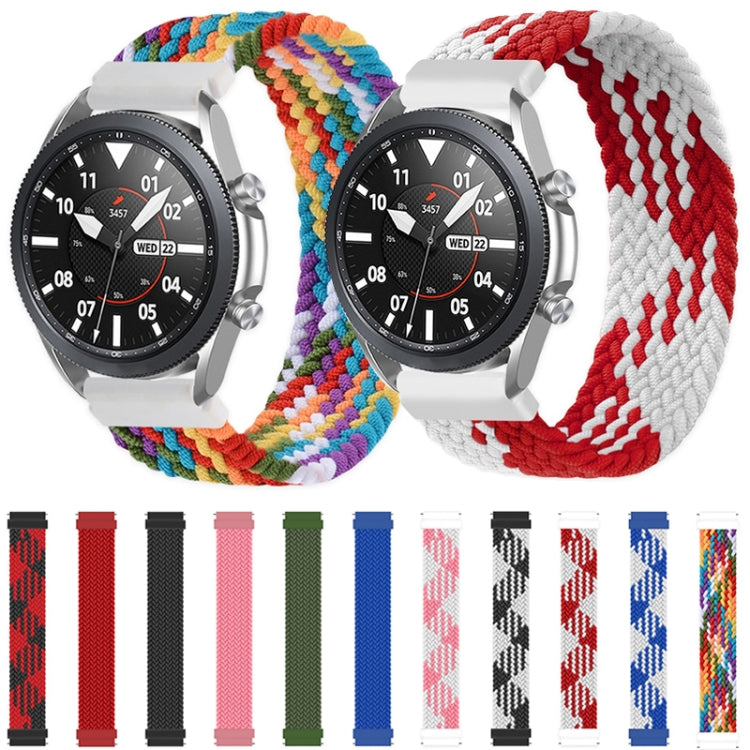 For Samsung Galaxy Watch 3 45mm Adjustable Nylon Braided Replacement Strap Watchband, Series 3