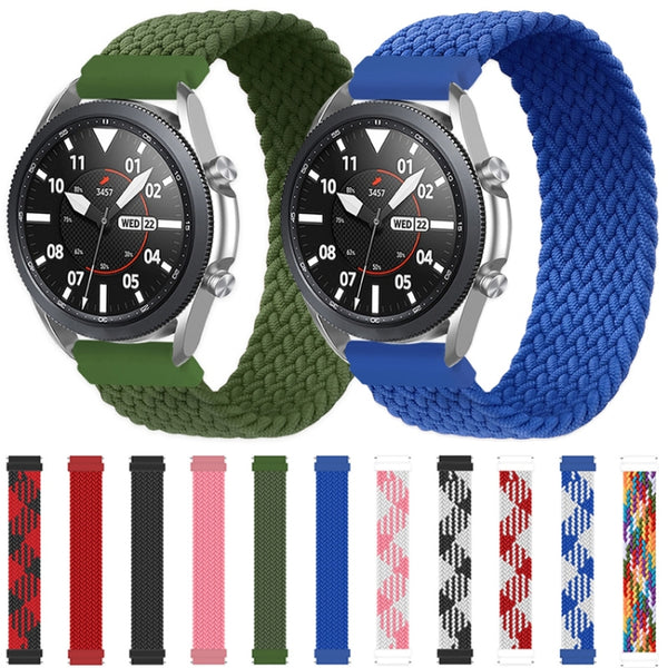 For Samsung Galaxy Watch 3 45mm Adjustable Nylon Braided Replacement Strap Watchband