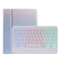 For iPad 9.7 6th 5th Gen / Pro 9.7 / Air 2 Splittable Backlight Bluetooth Keyboard Leather Case with Triangle Holder & Pen Slot