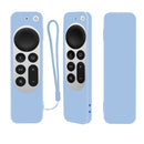 Silicone Protective Case Cover with Rope For Apple TV 4K 4th Siri Remote Controller