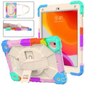 For iPad 6th 5th Gen Air 2 Silicone + PC Protective Case with Holder & Shoulder Strap