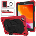 For iPad 6th 5th Gen Air 2 Silicone + PC Protective Case with Holder & Shoulder Strap