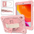 For iPad 6th 5th Gen Air 2 Silicone + PC Protective Case with Holder & Shoulder Strap