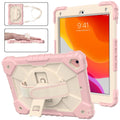 For iPad 6th 5th Gen Air 2 Silicone + PC Protective Case with Holder & Shoulder Strap