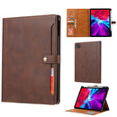 For iPad Pro 12.9 inch 2022/2021/2020 Double Fold Clasp Horizontal Flip Leather Case Card Slots & Wallet