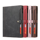 For iPad Pro 12.9 inch 2022/2021/2020 Double Fold Clasp Horizontal Flip Leather Case Card Slots & Wallet