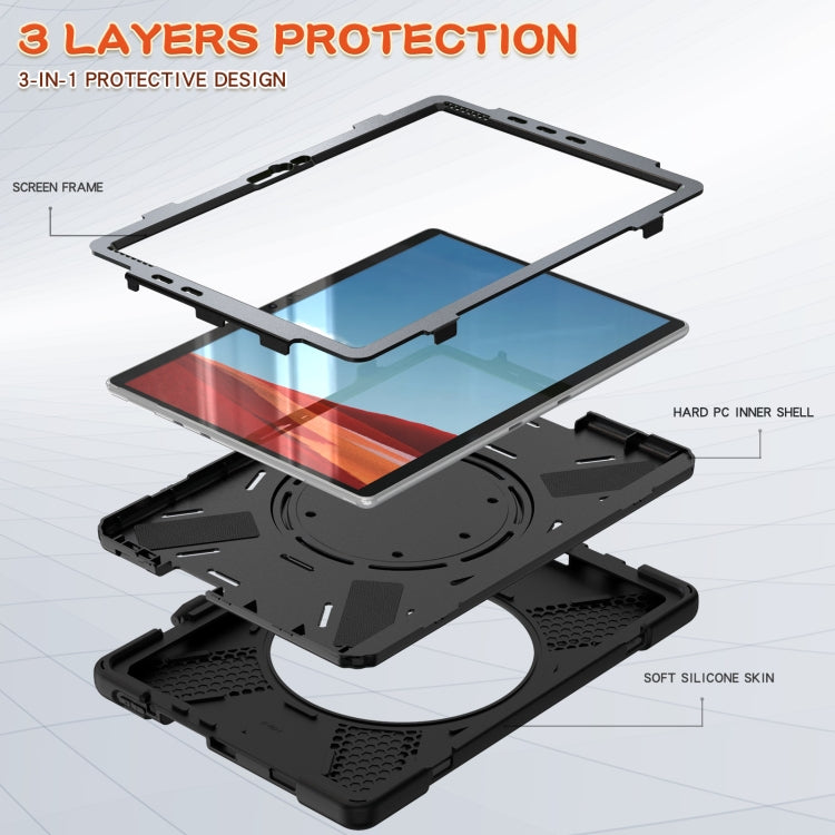 For Lenovo Tab P11 Pro TB-J706F Silicone + PC Protective Case with Holder & Shoulder Strap