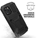 For iPhone 13 Pro Shockproof Waterproof Dust-proof Metal + Silicone Protective Case with Stand