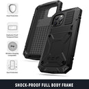 For iPhone 13 Pro Shockproof Waterproof Dust-proof Metal + Silicone Protective Case with Stand