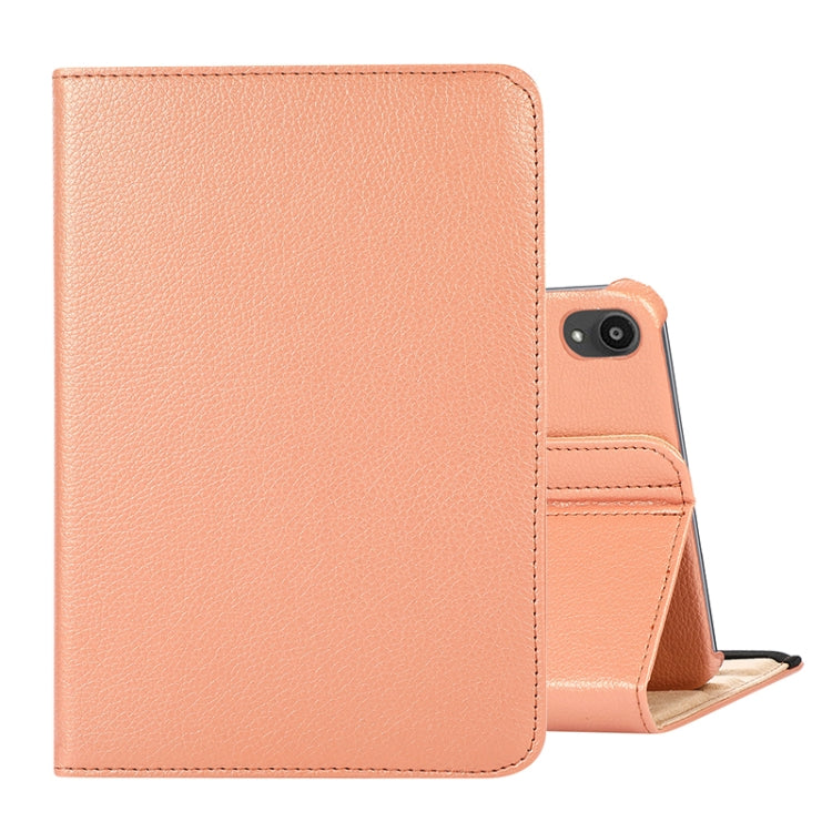 For iPad Mini 7 360 Degree Rotation Litchi Texture Flip Leather Case with Holder