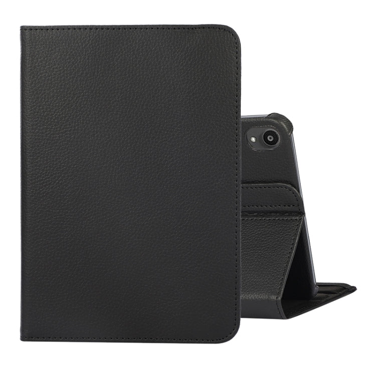 For iPad Mini 7 360 Degree Rotation Litchi Texture Flip Leather Case with Holder