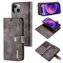 For iPhone 13 mini DG.MING Flip Detachable Magnetic Leather Case Wallet