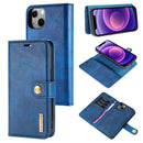 For iPhone 13 mini DG.MING Flip Detachable Magnetic Leather Case Wallet