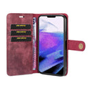 For iPhone 13 mini DG.MING Flip Detachable Magnetic Leather Case Wallet