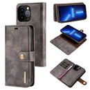 For iPhone 13 mini DG.MING Flip Detachable Magnetic Leather Case Wallet