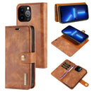 For iPhone 13 mini DG.MING Flip Detachable Magnetic Leather Case Wallet