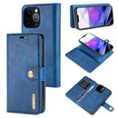 For iPhone 13 mini DG.MING Flip Detachable Magnetic Leather Case Wallet