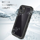 For iPhone 13 Transparent Shockproof IP68 Waterproof PC + TPU Protective Case