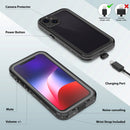 For iPhone 13 Transparent Shockproof IP68 Waterproof PC + TPU Protective Case