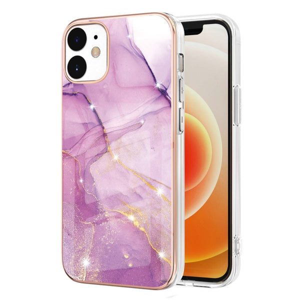 Electroplating Marble Pattern Dual-side IMD TPU Shockproof Case, For iPhone 12 / 12 Pro, For iPhone 12 Pro Max, For iPhone 11, For iPhone 11 Pro, For iPhone 11 Pro Max