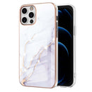For iPhone 11 Pro Max Electroplating Marble Pattern Dual-side IMD TPU Shockproof Case