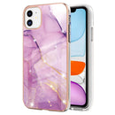 For iPhone 11 Pro Max Electroplating Marble Pattern Dual-side IMD TPU Shockproof Case