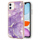 For iPhone 11 Pro Max Electroplating Marble Pattern Dual-side IMD TPU Shockproof Case