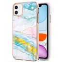 For iPhone 11 Pro Max Electroplating Marble Pattern Dual-side IMD TPU Shockproof Case