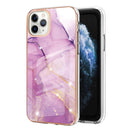 For iPhone 11 Pro Max Electroplating Marble Pattern Dual-side IMD TPU Shockproof Case