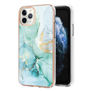 For iPhone 11 Pro Max Electroplating Marble Pattern Dual-side IMD TPU Shockproof Case