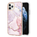 For iPhone 11 Pro Max Electroplating Marble Pattern Dual-side IMD TPU Shockproof Case