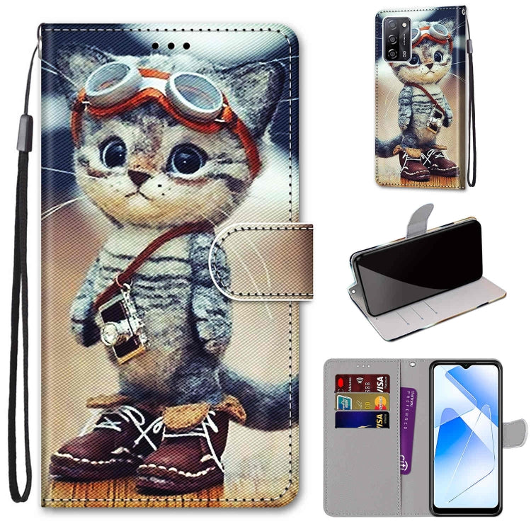 For OPPO A54 4G / A16 4G / A53s 5G / A55 5G Wallet Phone Case with Lanyard