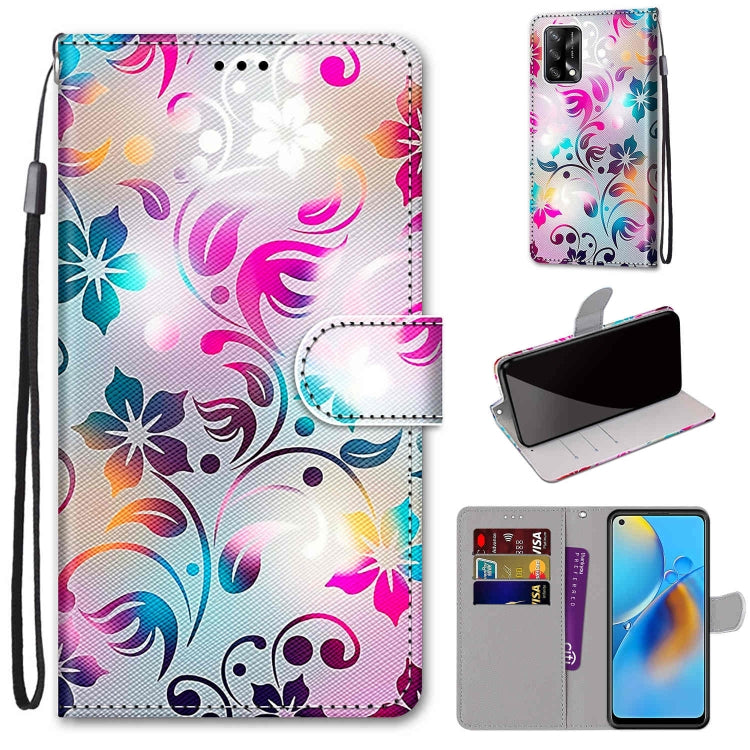 For OPPO F19 / A74 4G Wallet Phone Case with Lanyard & Card slots