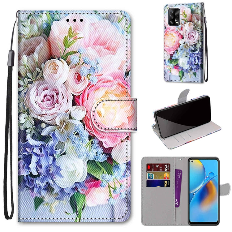 For OPPO F19 / A74 4G Wallet Phone Case with Lanyard & Card slots