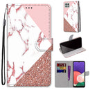 For Samsung Galaxy A22 5G Wallet phone case with lanyard