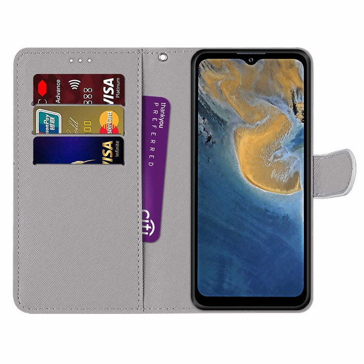 For ZTE Blade A51 Wallet phone case with Lanyard & card slots