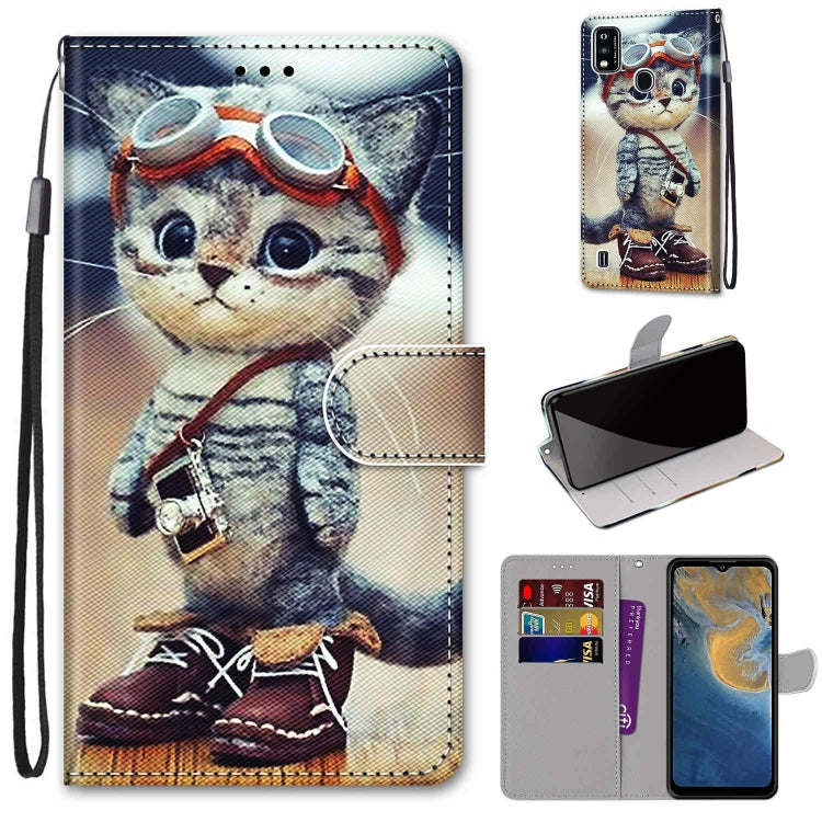 For ZTE Blade A51 Wallet phone case with Lanyard & card slots