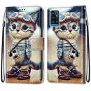 For ZTE Blade A71 Printed Phone Case Wallet & Lanyard with card slots