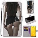 For ZTE Blade A71 Printed Phone Case Wallet & Lanyard with card slots